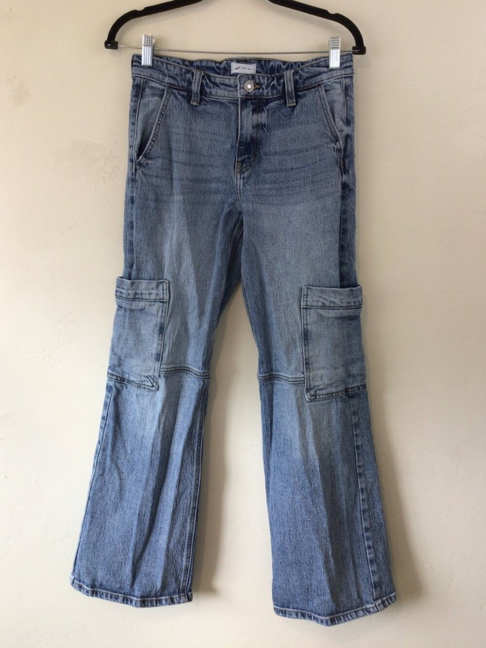 Rancan Wide Leg Cargo Pockets Jeans Size 1 or 24